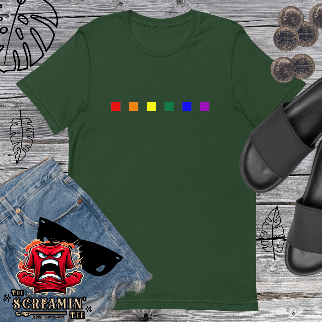 RAINBOW SQUARES UNISEX TSHIRT