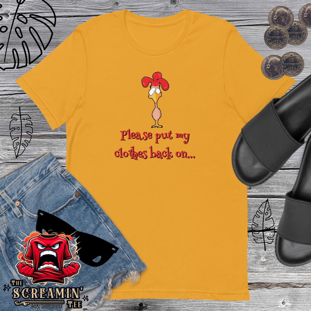 NAKED CHICKEN UNISEX TSHIRT - The Screamin' Tee