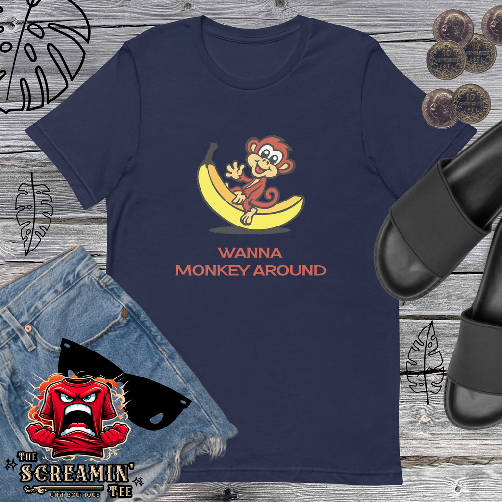 MONKEY AROUND UNISEX TSHIRT - The Screamin' Tee