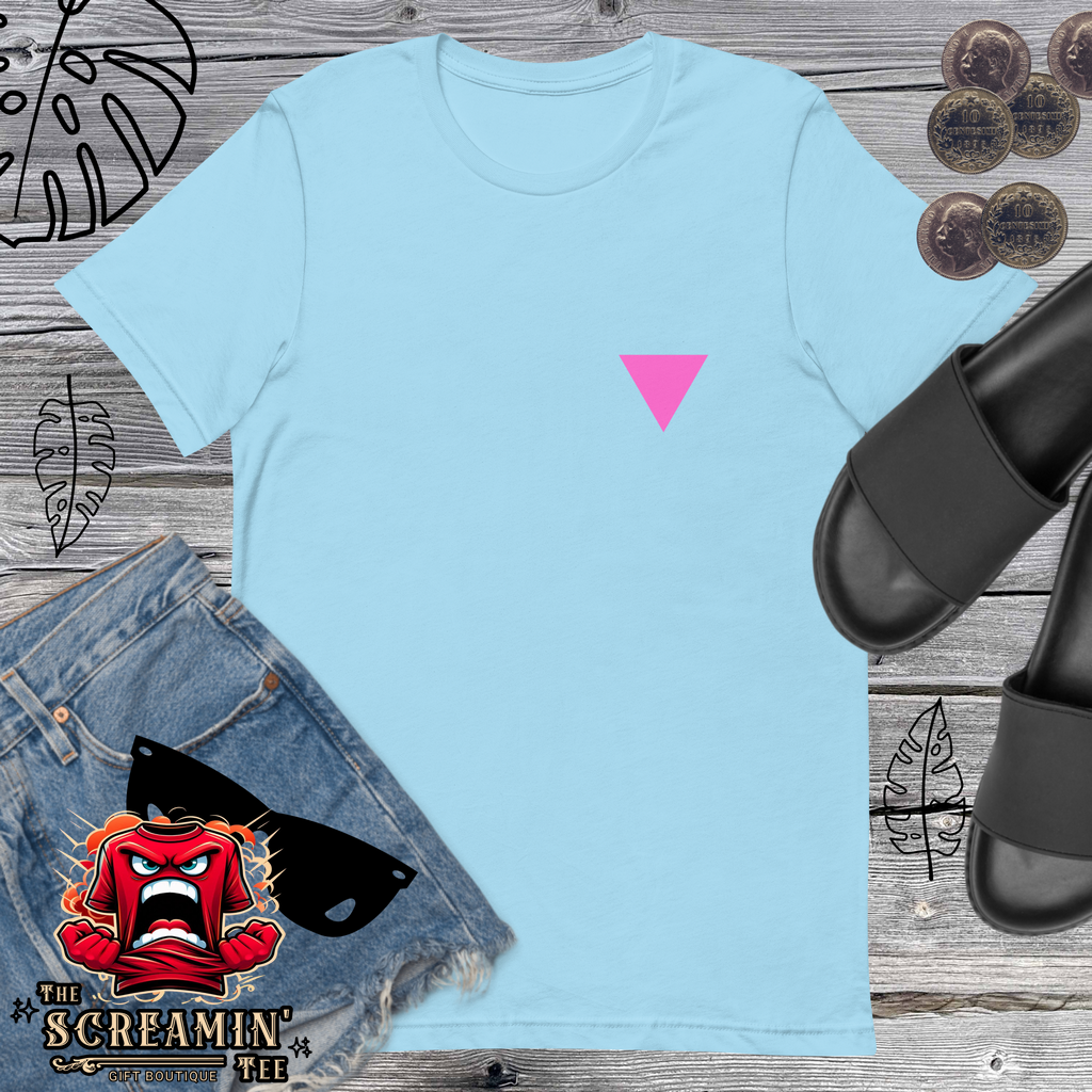 CLOSETS/CLOTHES (PINK TRIANGLE) UNISEX TSHIRT