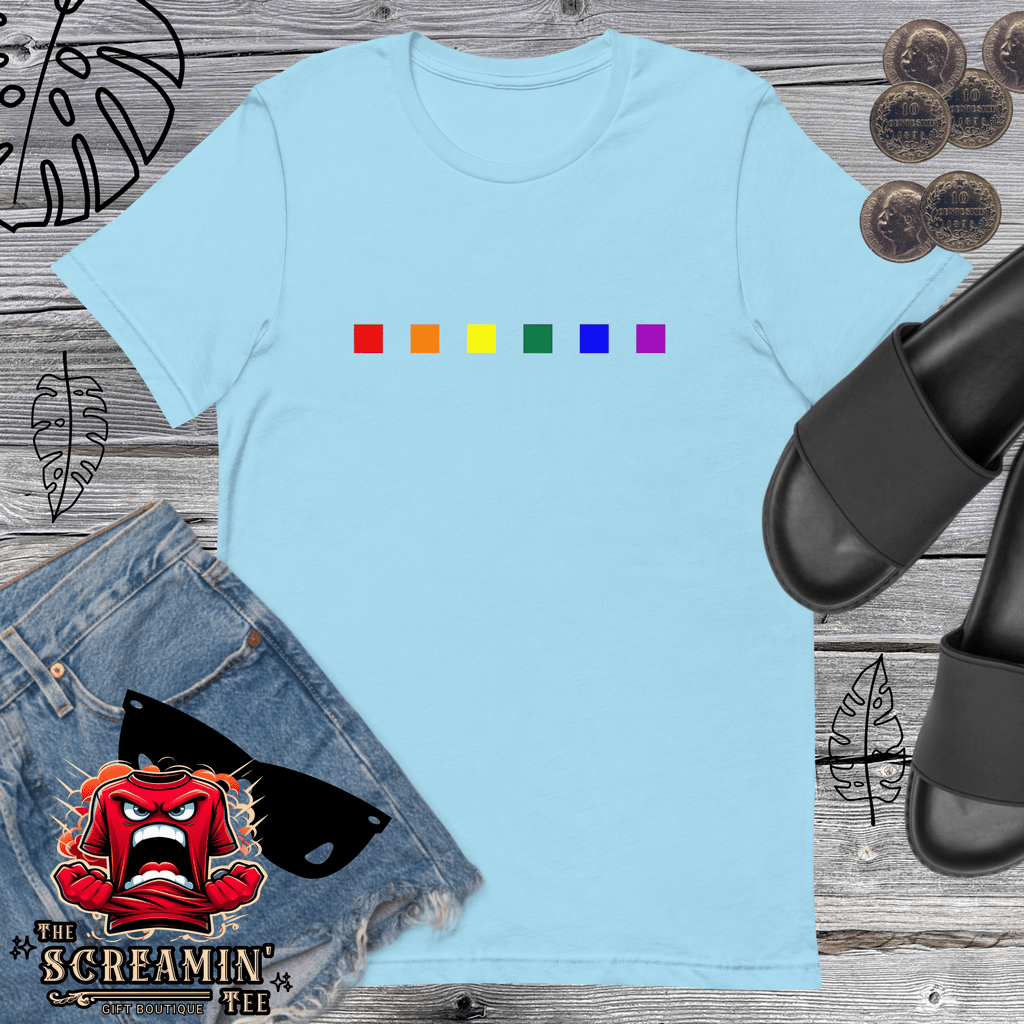 RAINBOW SQUARES UNISEX TSHIRT