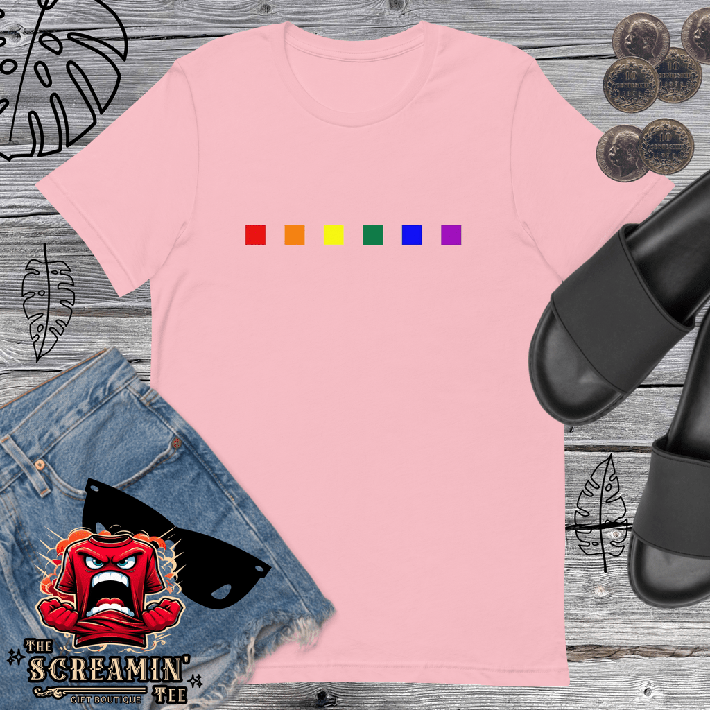 RAINBOW SQUARES UNISEX TSHIRT