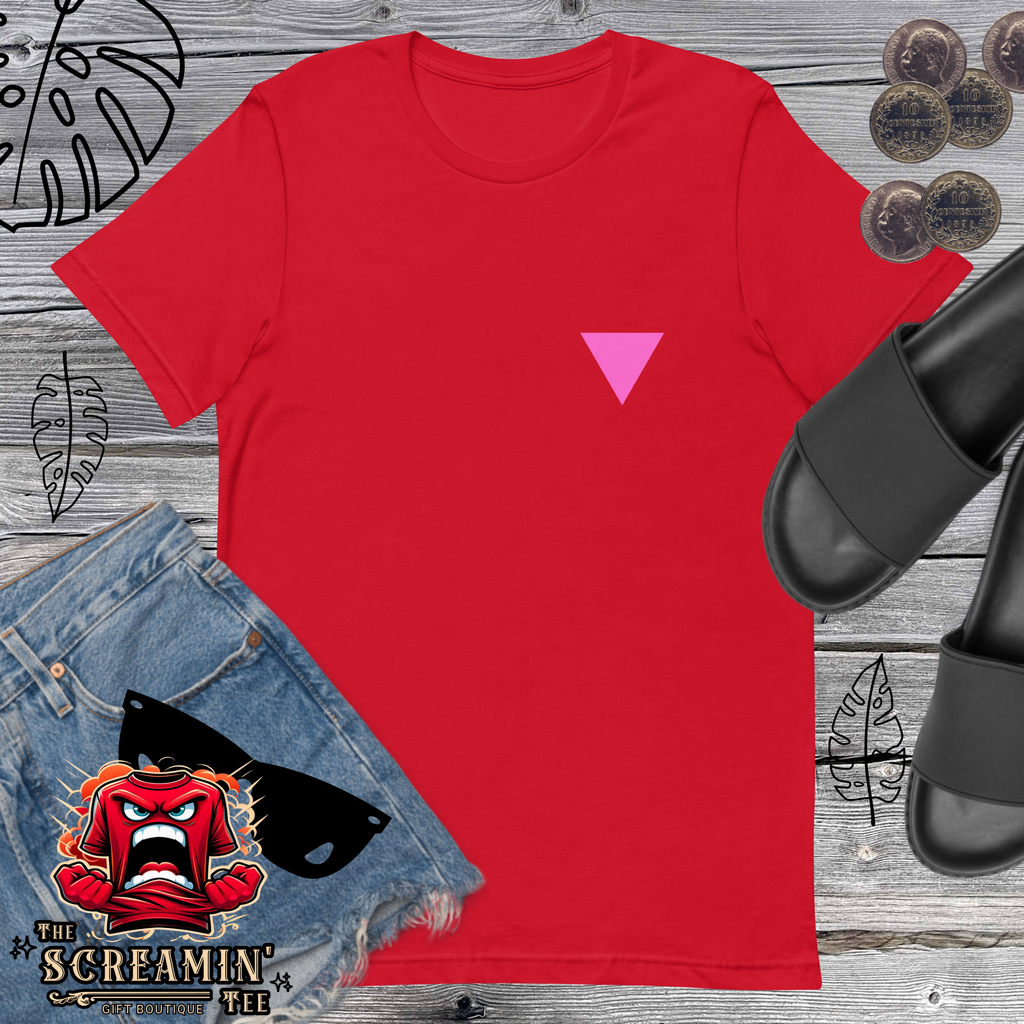 CLOSETS/CLOTHES (PINK TRIANGLE) UNISEX TSHIRT