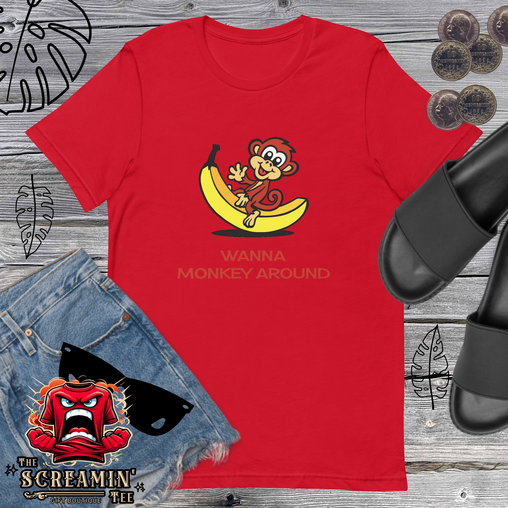 MONKEY AROUND UNISEX TSHIRT - The Screamin' Tee