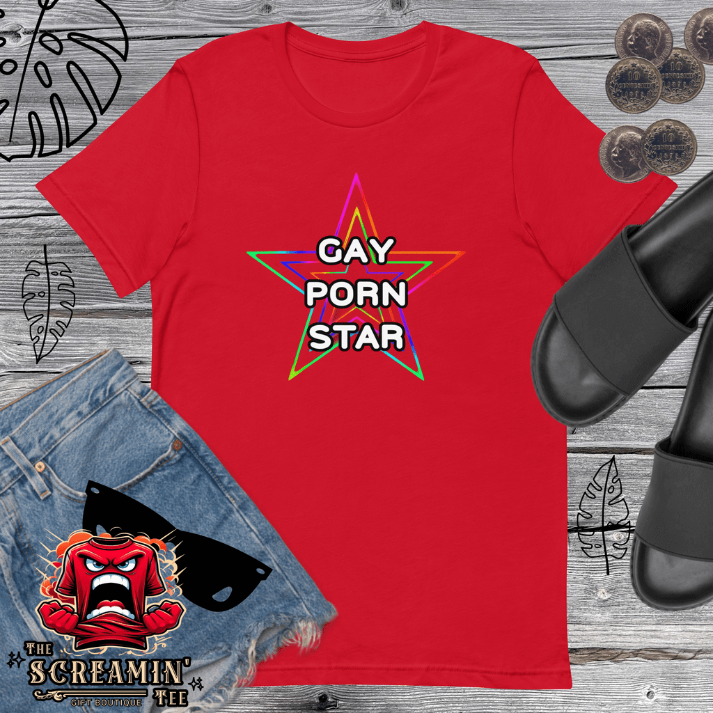 Porn Star t-shirt da uomo (disponibile in 4 colori) Black Small