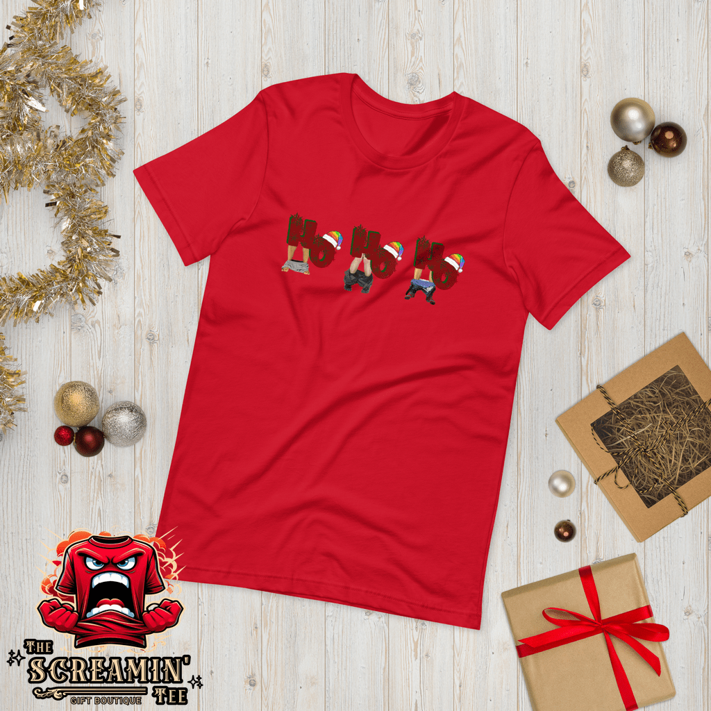 HO HO HO HOLIDAY UNISEX TSHIRT - The Screamin' Tee