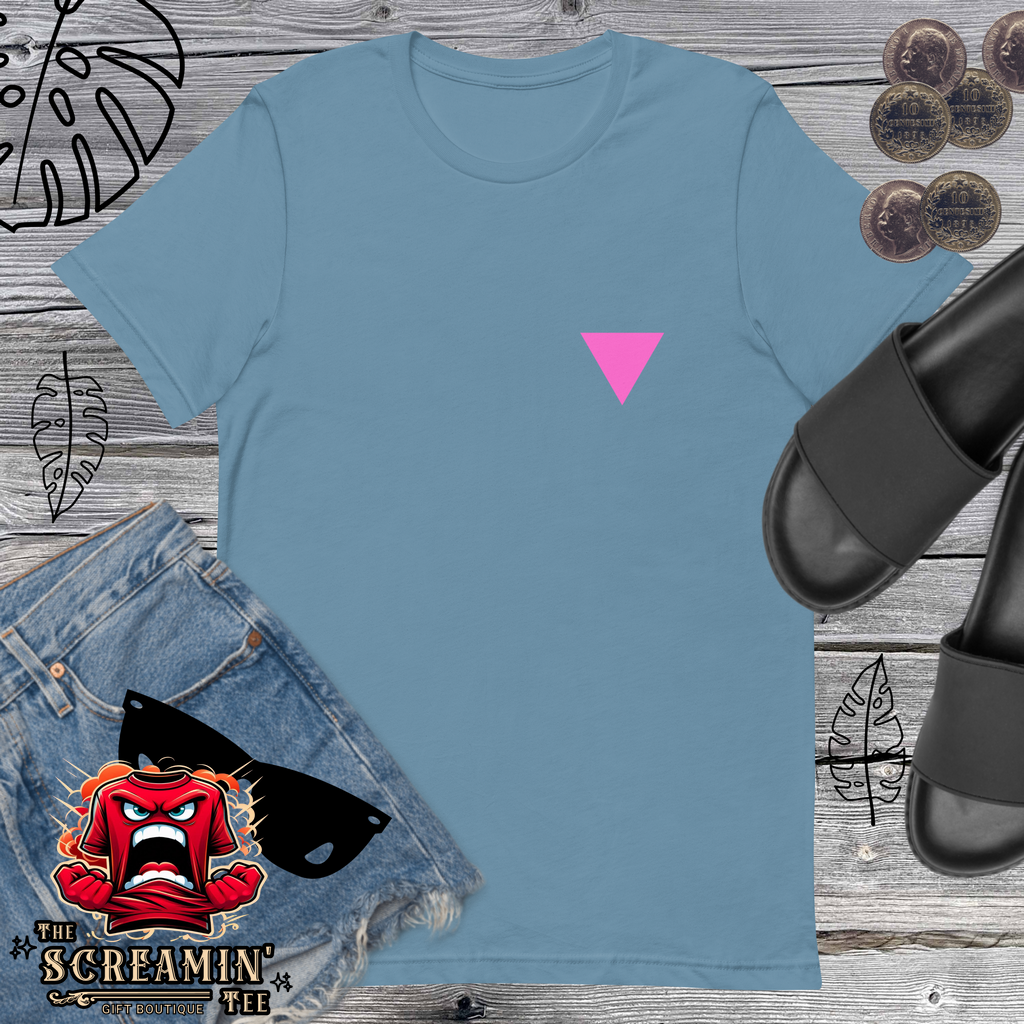 CLOSETS/CLOTHES (PINK TRIANGLE) UNISEX TSHIRT