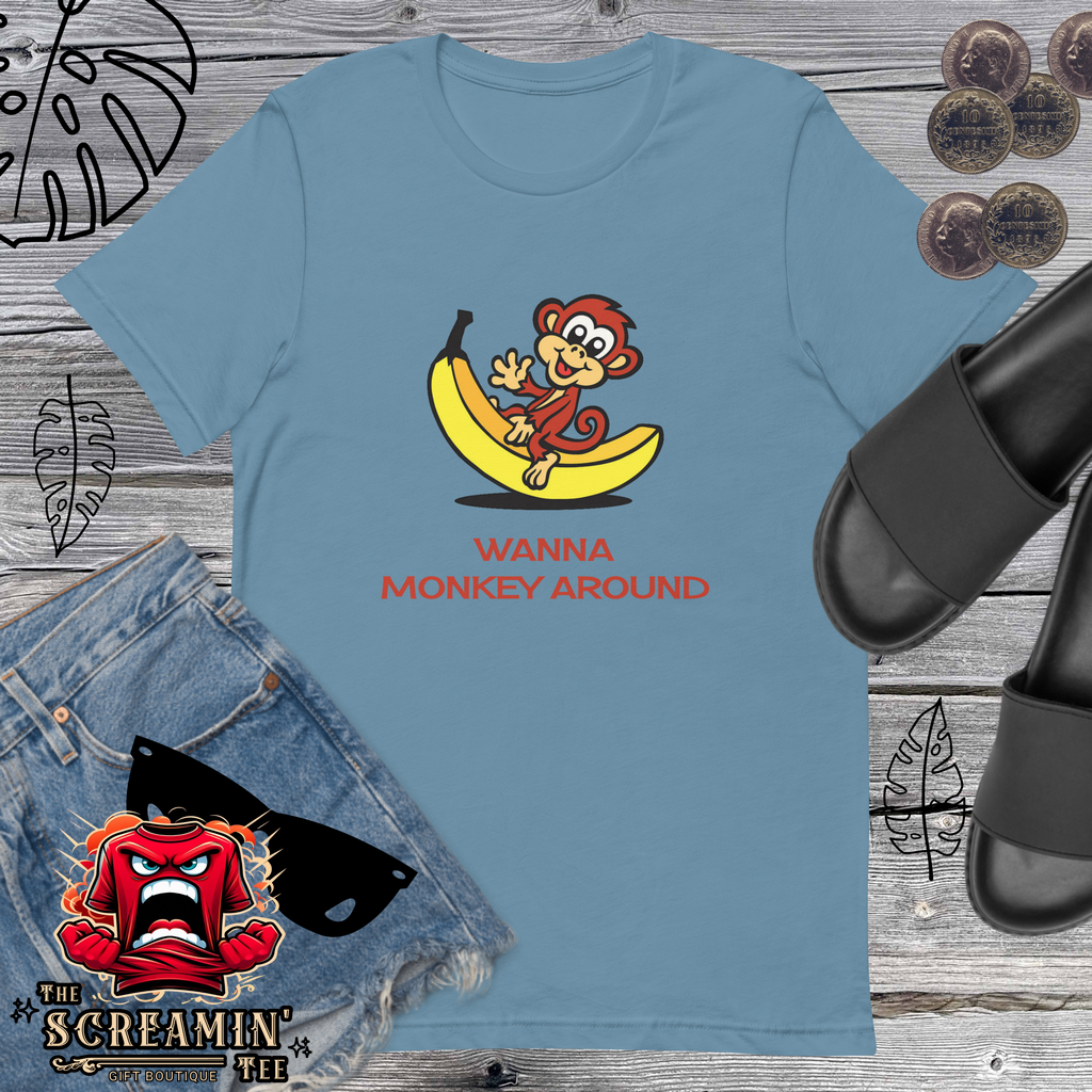 MONKEY AROUND UNISEX TSHIRT - The Screamin' Tee