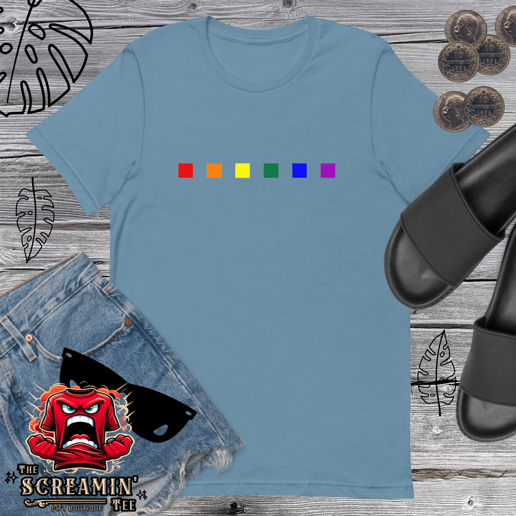 RAINBOW SQUARES UNISEX TSHIRT