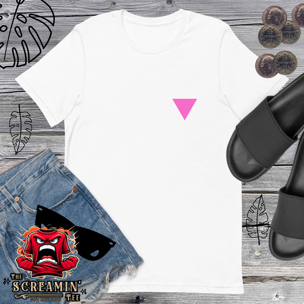 CLOSETS/CLOTHES (PINK TRIANGLE) UNISEX TSHIRT