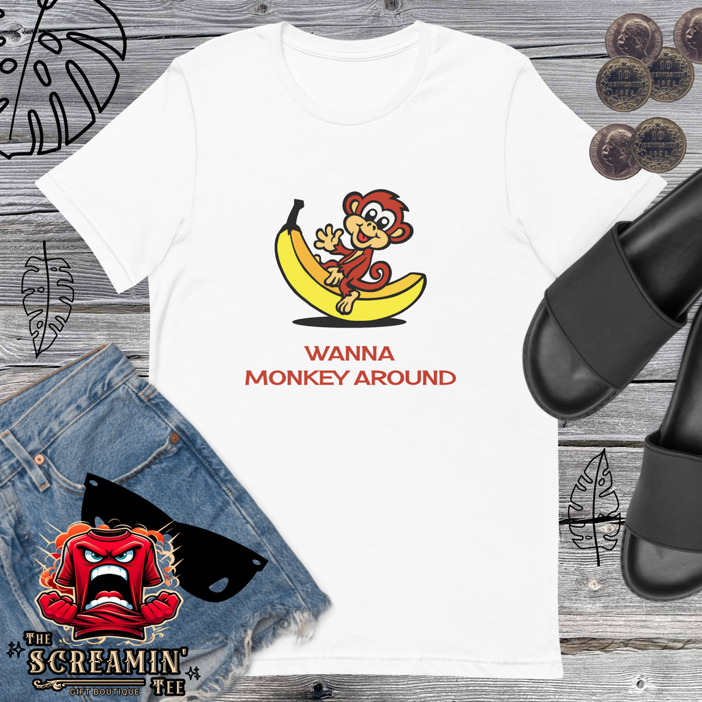 MONKEY AROUND UNISEX TSHIRT - The Screamin' Tee