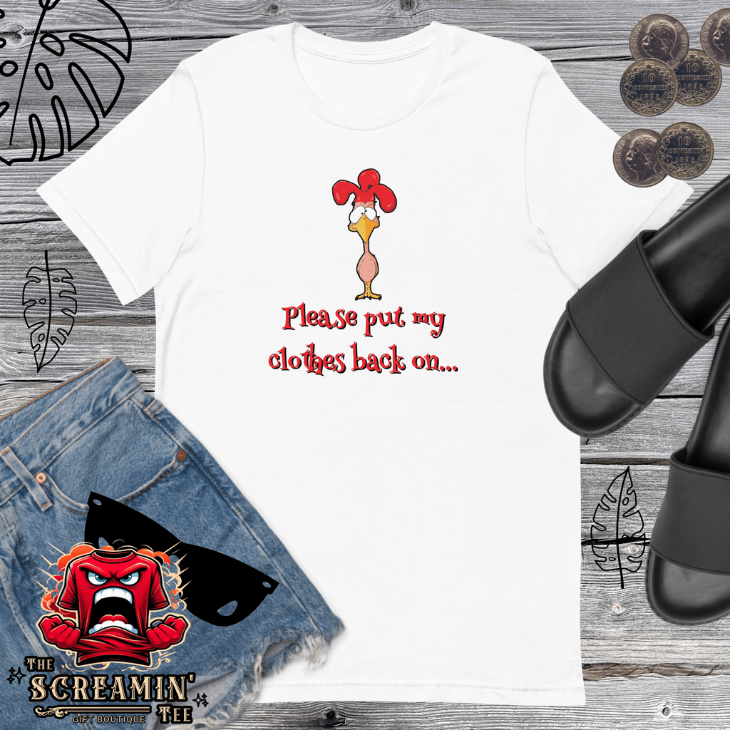 NAKED CHICKEN UNISEX TSHIRT - The Screamin' Tee