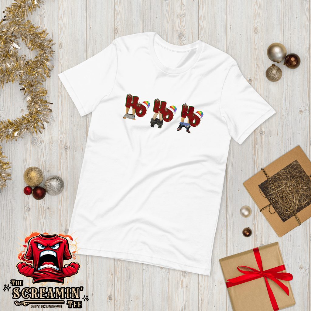 HO HO HO HOLIDAY UNISEX TSHIRT - The Screamin' Tee