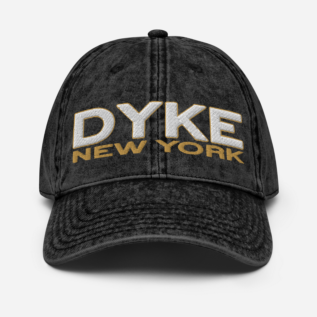 SOMBRERO VINTAGE DYKE - BORDADO BLANCO/ORO