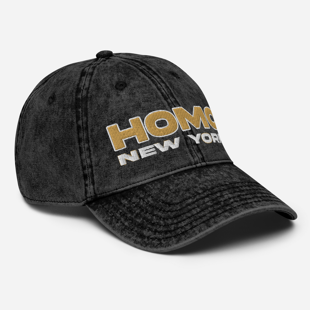 SOMBRERO VINTAGE HOMO - BORDADO ORO/BLANCO