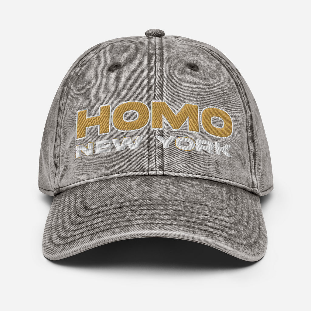 SOMBRERO VINTAGE HOMO - BORDADO ORO/BLANCO