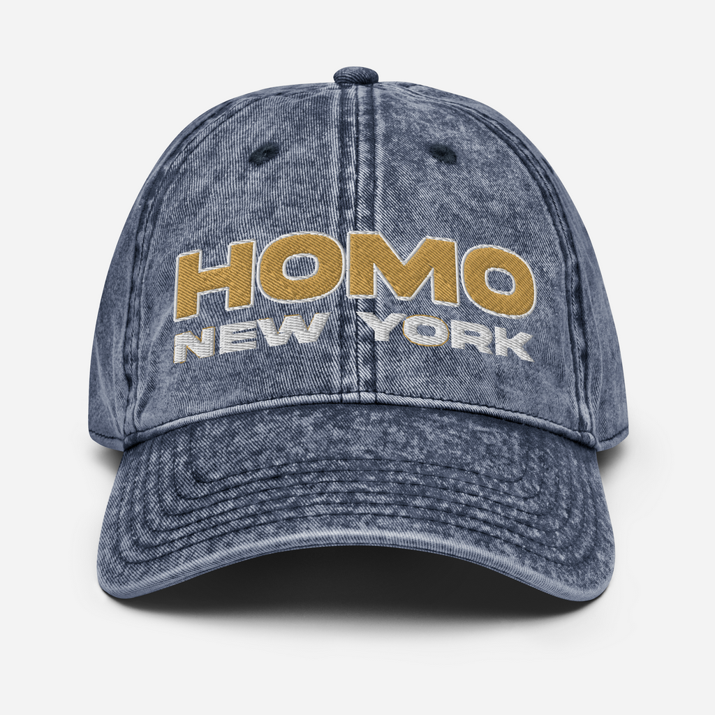 SOMBRERO VINTAGE HOMO - BORDADO ORO/BLANCO