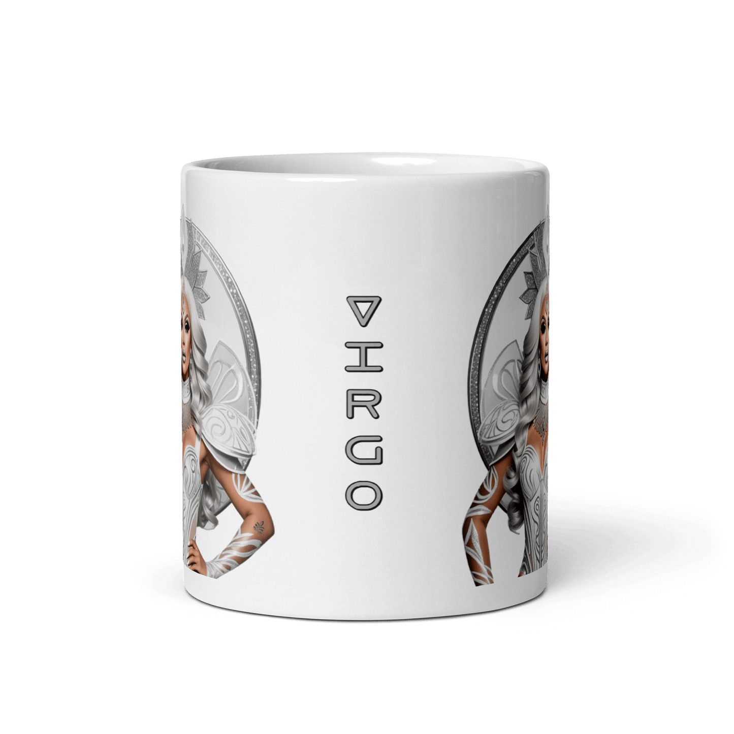 Haus Of Zodiac Mug | Siren Maidan (Virgo) featuring a striking Virgo design with intricate detailing and vivid print.