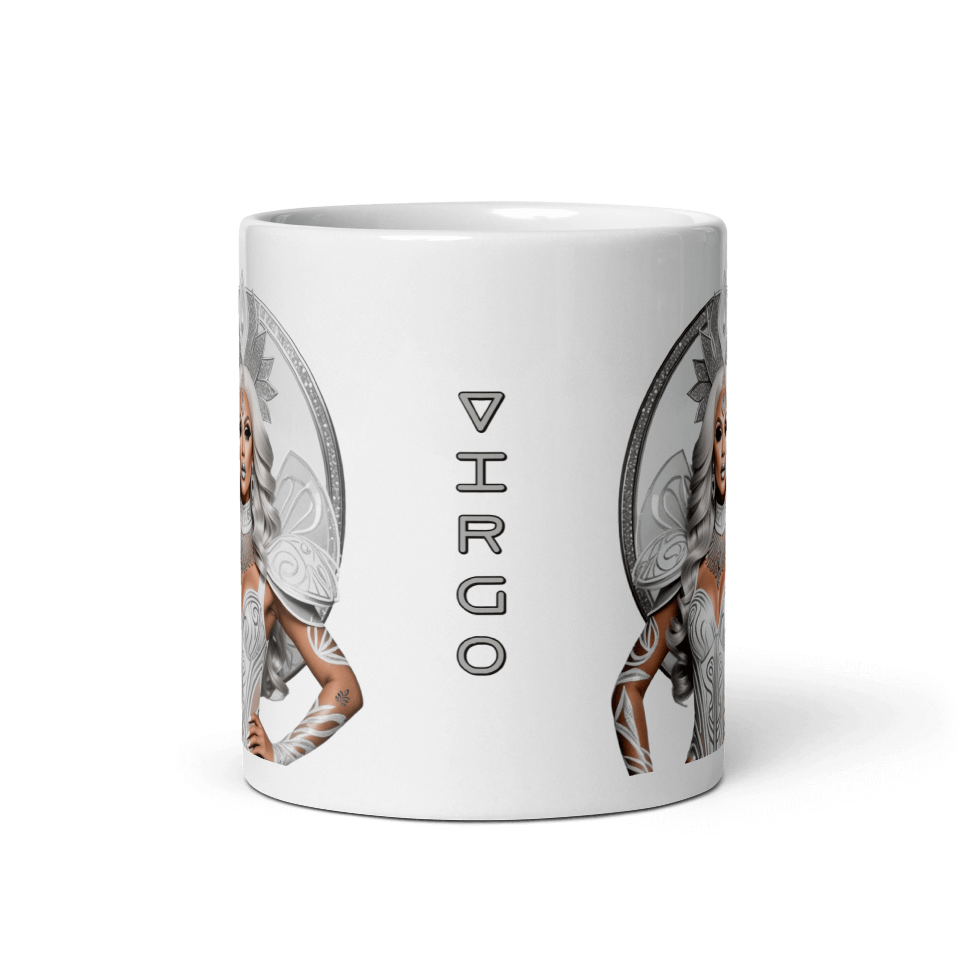 Haus Of Zodiac Mug | Siren Maidan (Virgo) featuring a striking Virgo design with intricate detailing and vivid print.