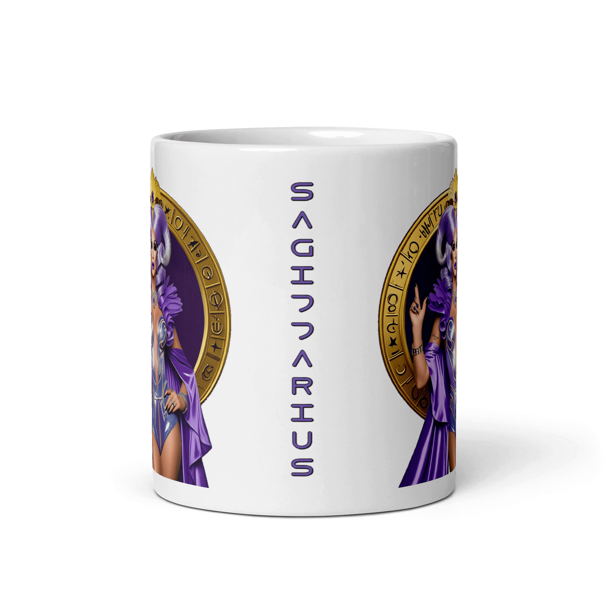 Haus Of Zodiac Mug | Arrow A'Mour (Sagittarius) featuring Sagittarius design and vibrant colors.
