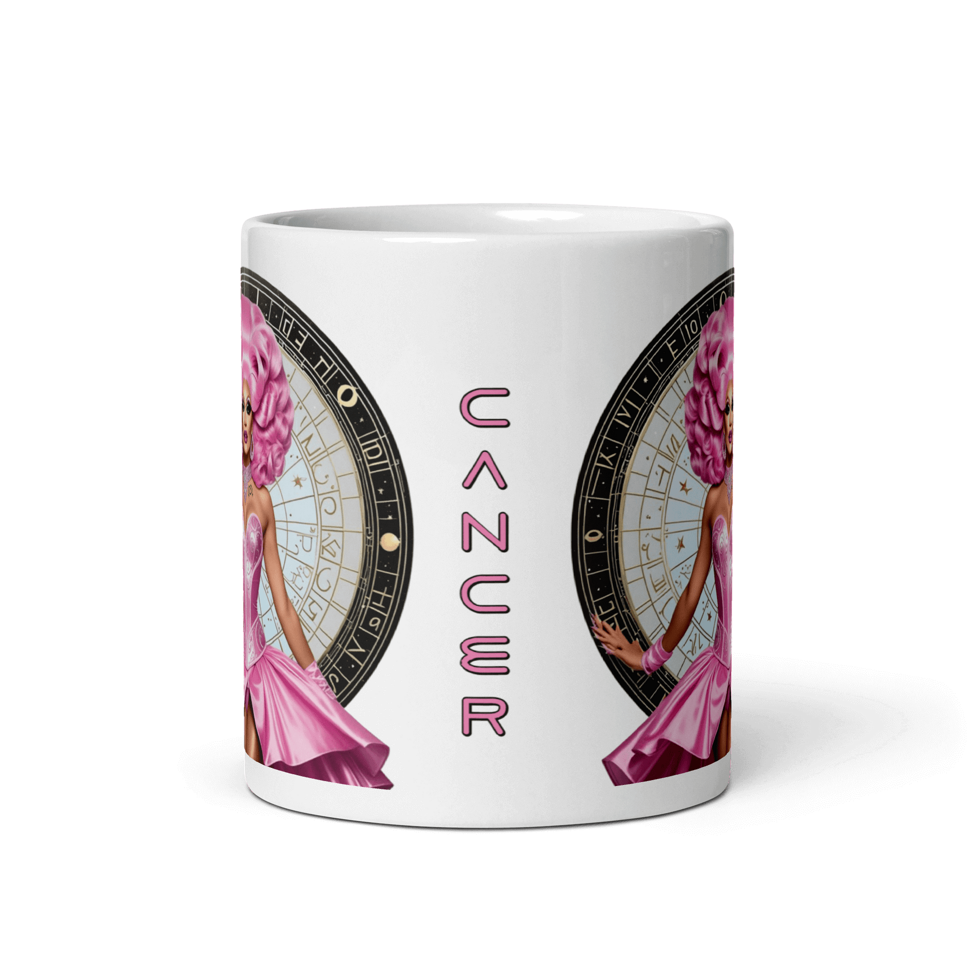 Haus Of Zodiac Mug | Shell We Dance (Cancer) featuring a vibrant design and astrological theme.