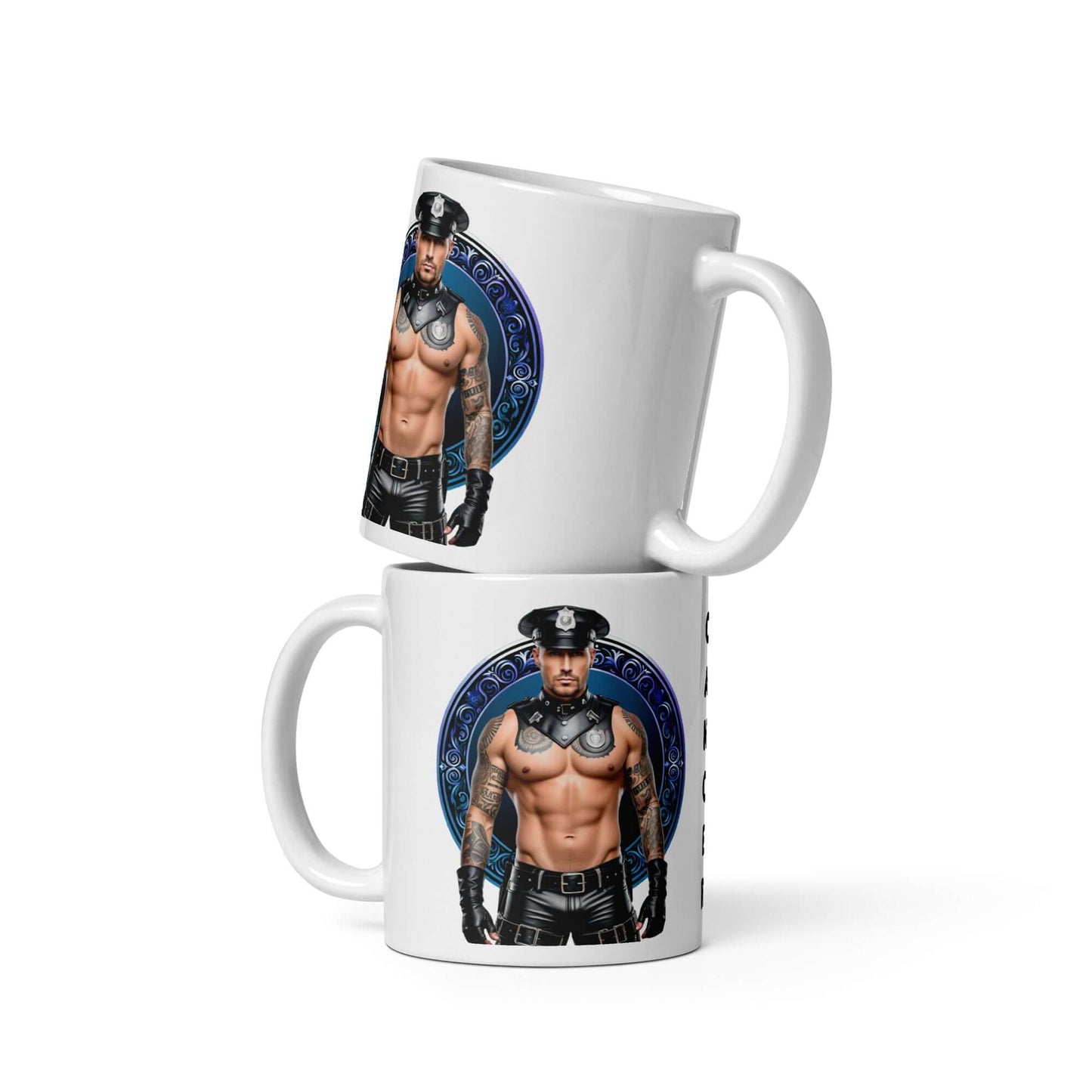Haus Of Zodiac Mug | Leatherman Ronan (Cancer) featuring a muscular character in a stylish design.