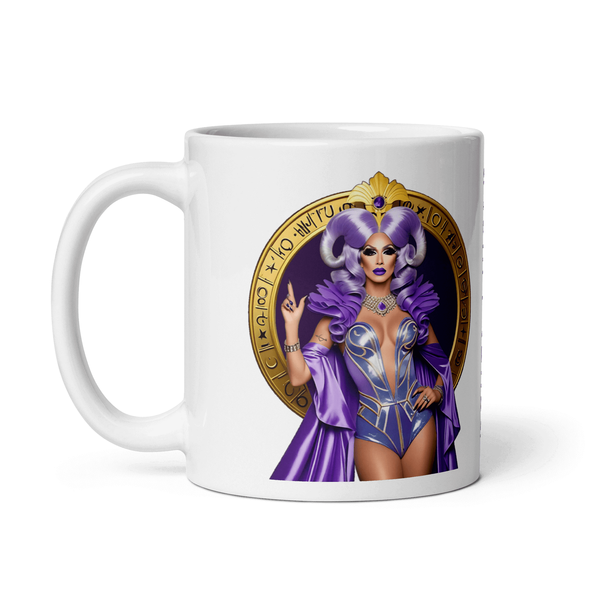 Haus Of Zodiac Mug | Arrow A'Mour (Sagittarius) featuring vibrant design and glossy finish for coffee or tea.