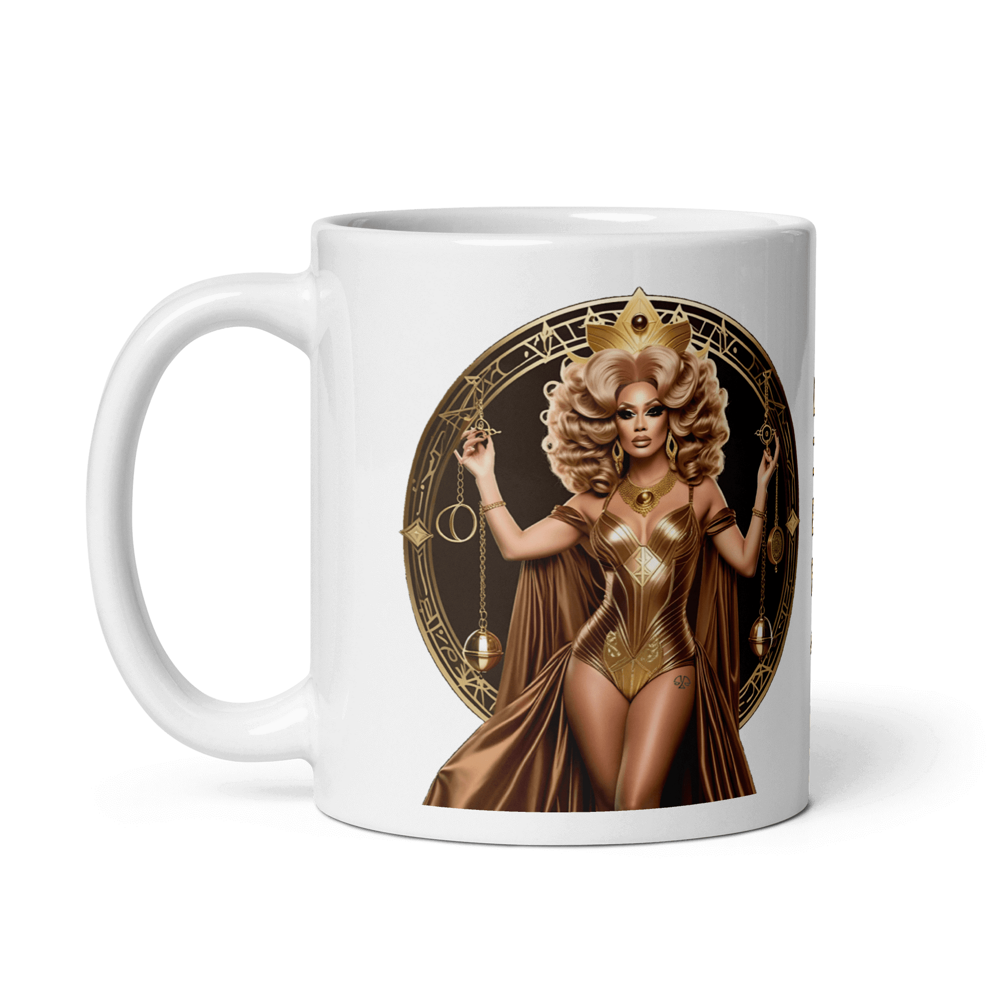 Haus Of Zodiac Mug | Justica Devine (Libra) featuring a glamorous design and sturdy ceramic construction.