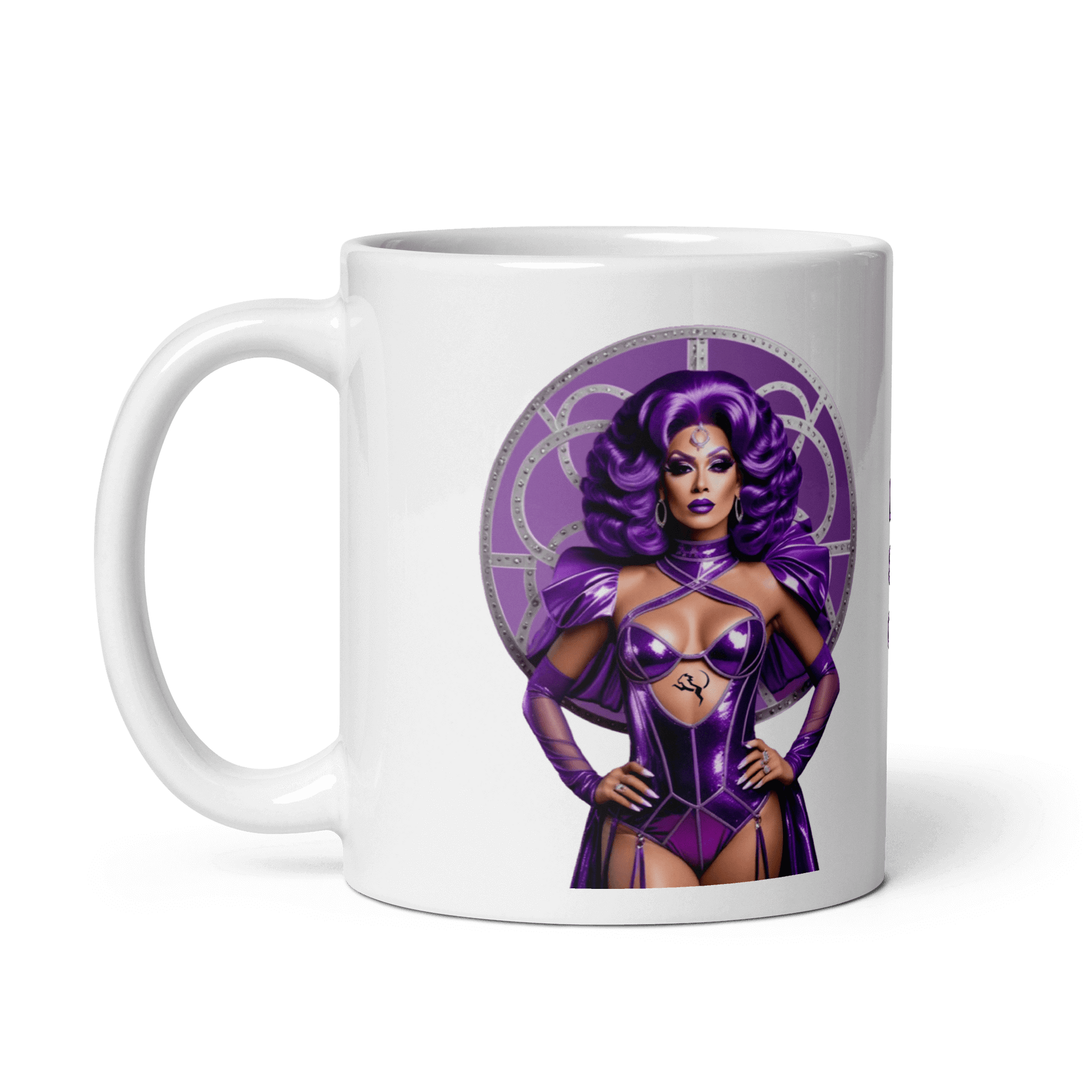 Haus Of Zodiac Mug | Leona Lux (Leo) featuring a stylish purple character design.