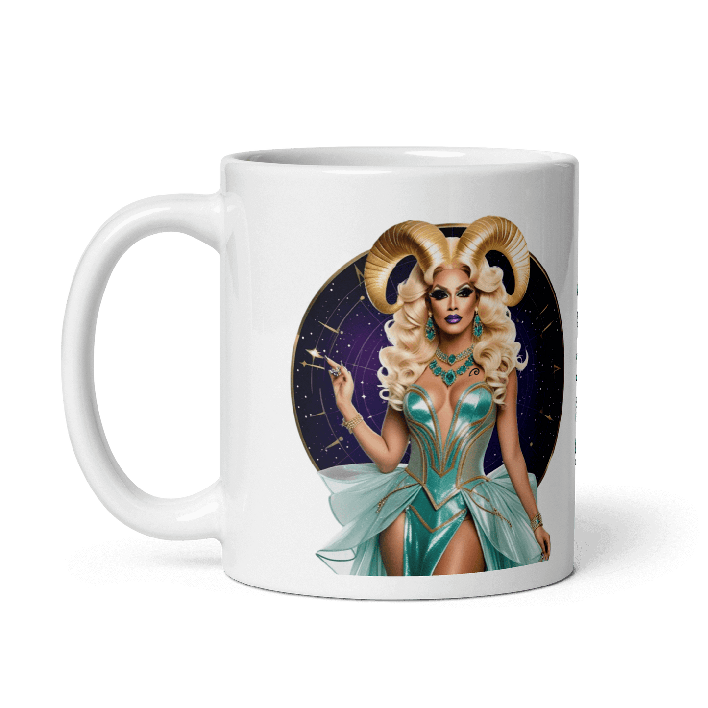 Haus Of Zodiac Mug | Ram-Pagous (Aries) featuring an elegant design with a celestial theme.