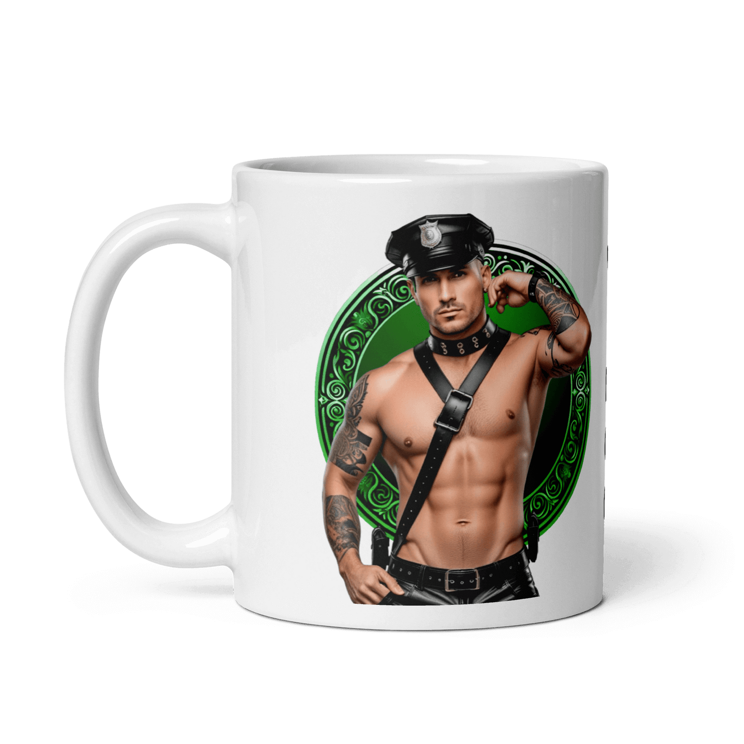 Haus Of Zodiac Mug | Leatherman Griffin (Virgo) featuring a police officer design on a glossy ceramic surface.