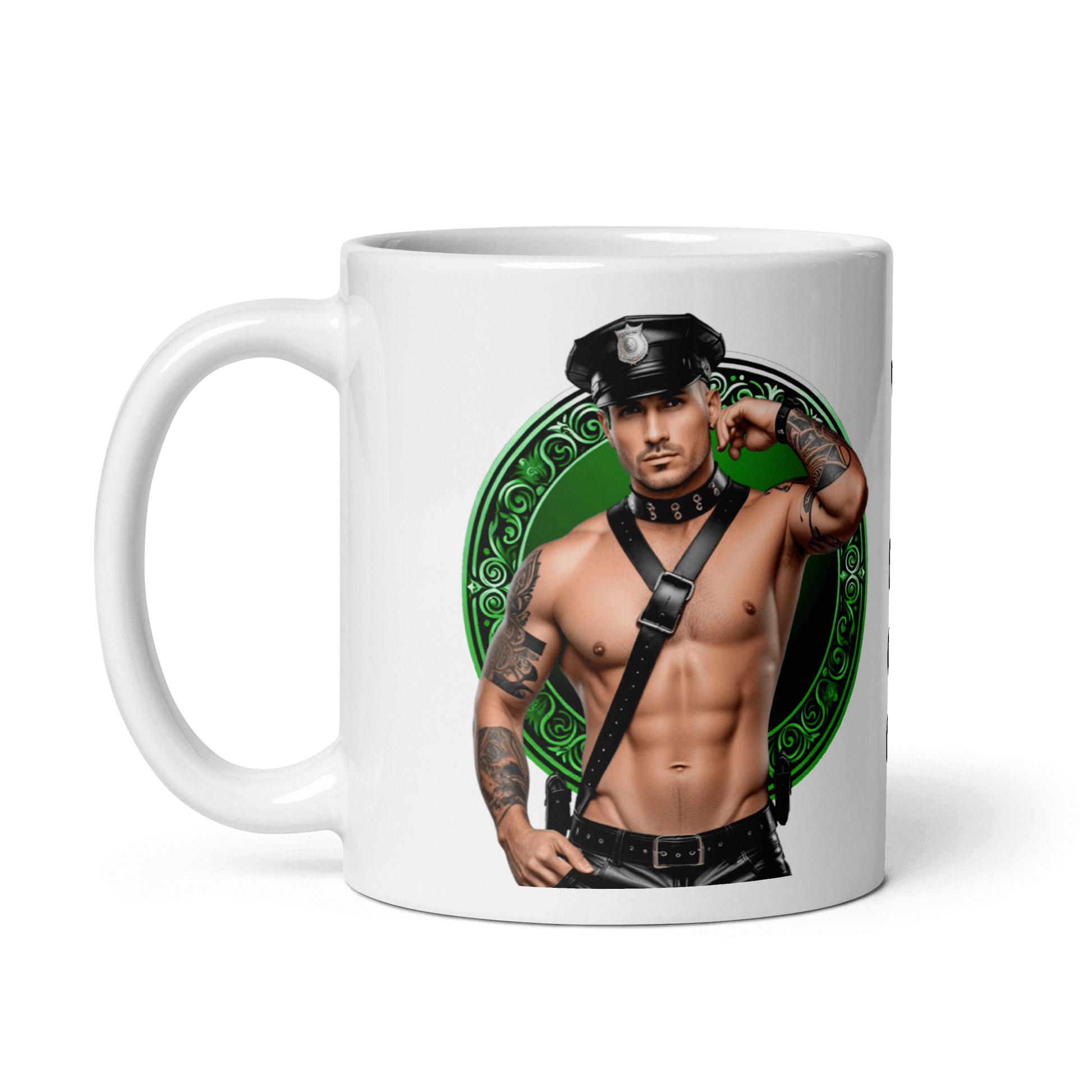 Haus Of Zodiac Mug | Leatherman Griffin (Virgo) featuring a police officer design on a glossy ceramic surface.