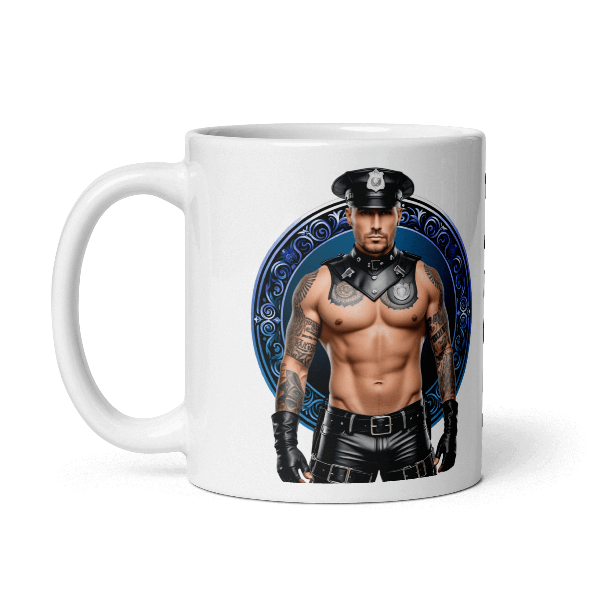 Haus Of Zodiac Mug | Leatherman Ronan (Cancer) featuring a police theme design