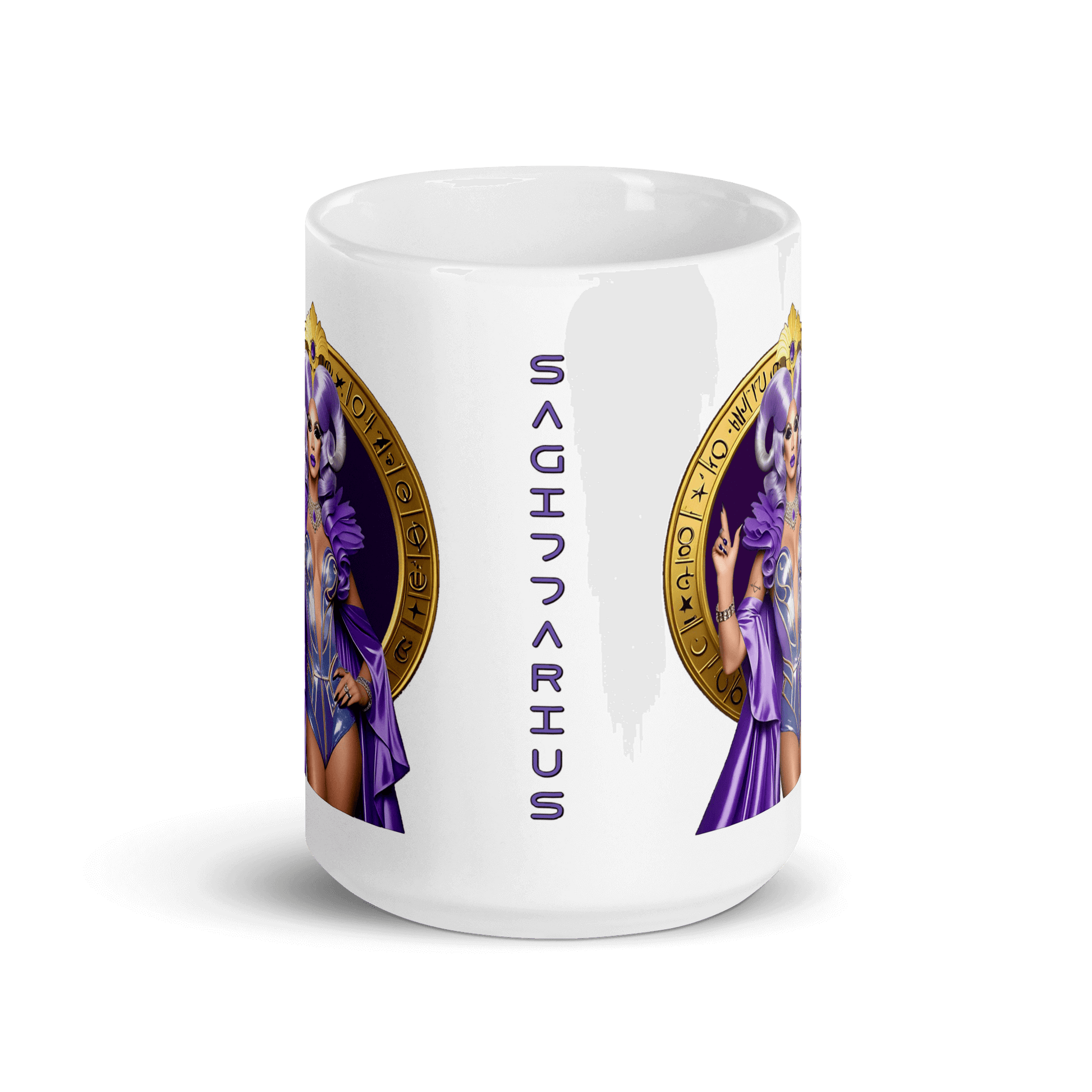 Haus Of Zodiac Mug | Arrow A'Mour (Sagittarius) featuring a Sagittarius design in vibrant colors.