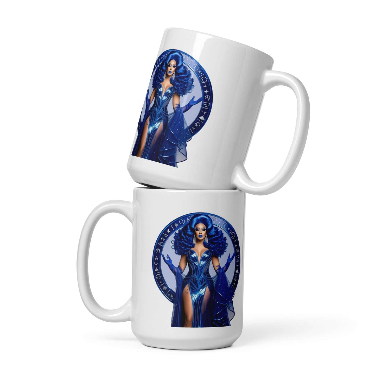 Haus Of Zodiac Mug | Mystic Sting (Scorpio) featuring a bold blue design with a mystical character.