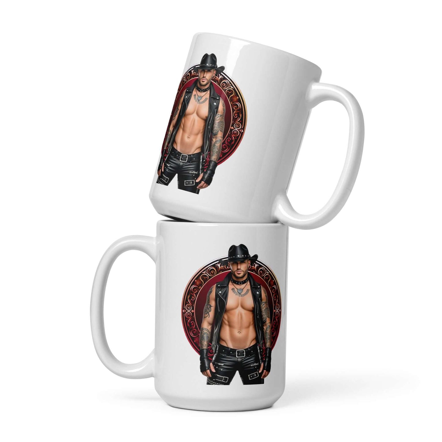 Haus Of Zodiac Mug | Leatherman Blaze (Aries) featuring a unique design with a muscular figure and intricate details.