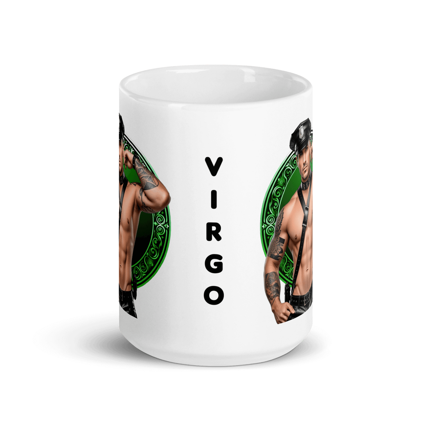 Haus Of Zodiac Mug | Leatherman Griffin (Virgo) featuring a stylish Virgo design.