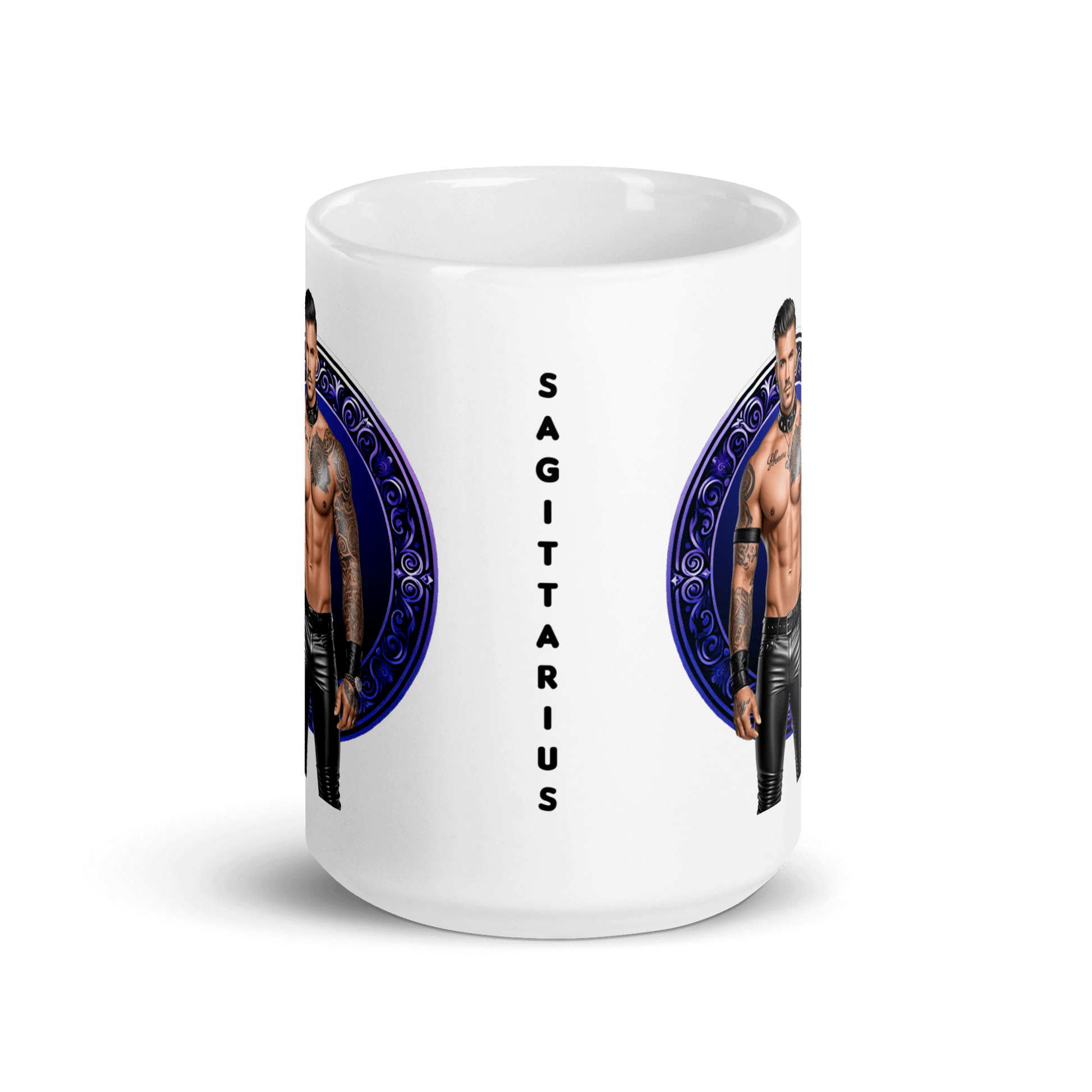 Haus Of Zodiac Mug | Leatherman Dash (Sagittarius) featuring a design with the Sagittarius symbol.