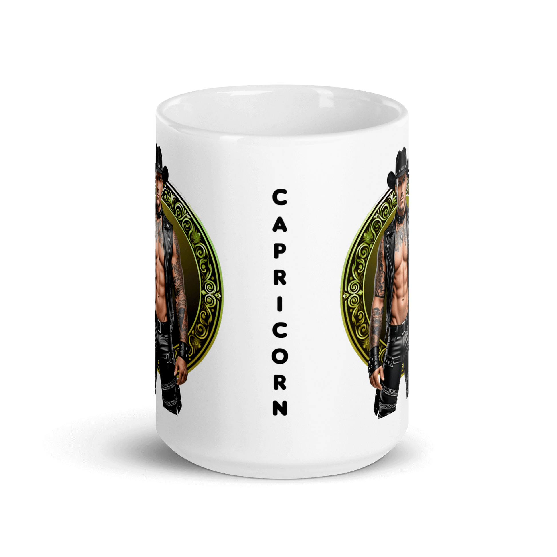 Haus Of Zodiac Mug | Leatherman Sterling (Capricorn) featuring a bold Capricorn design.