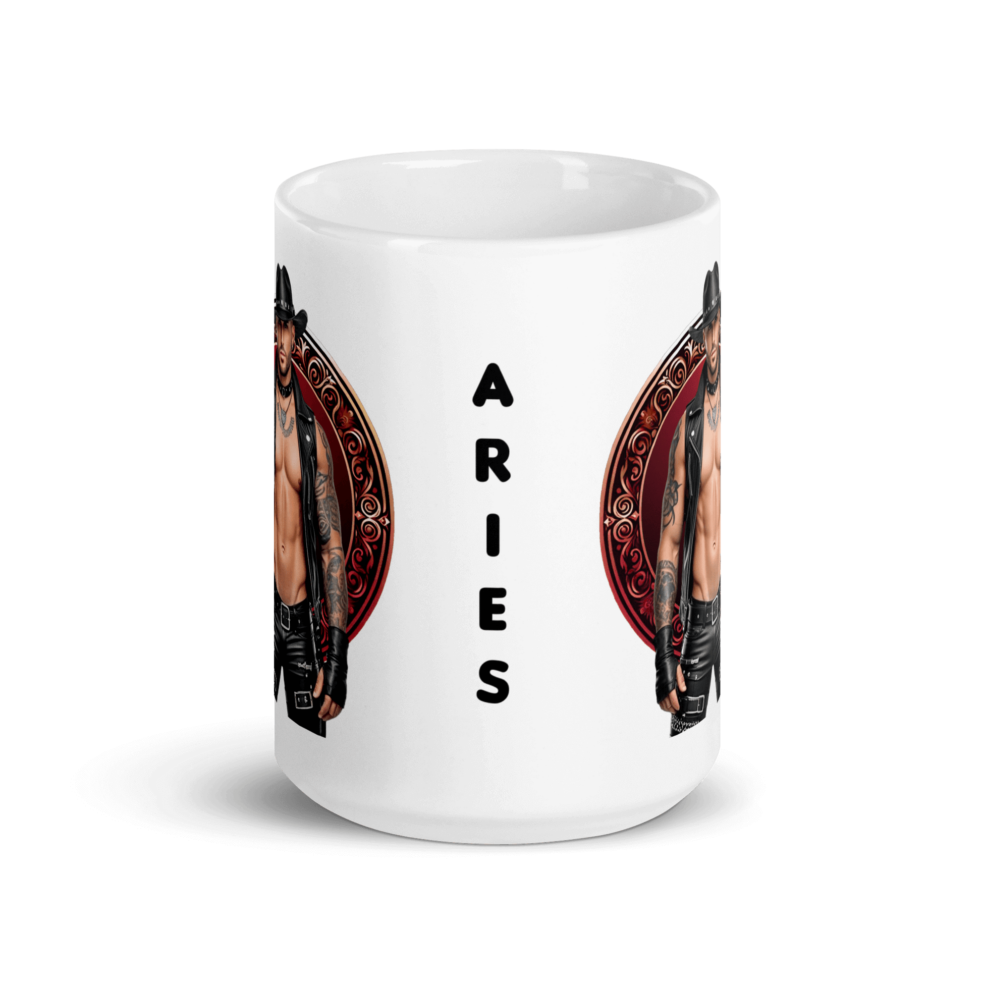 Haus Of Zodiac Mug | Leatherman Blaze (Aries) featuring a striking Aries design on a glossy ceramic surface.