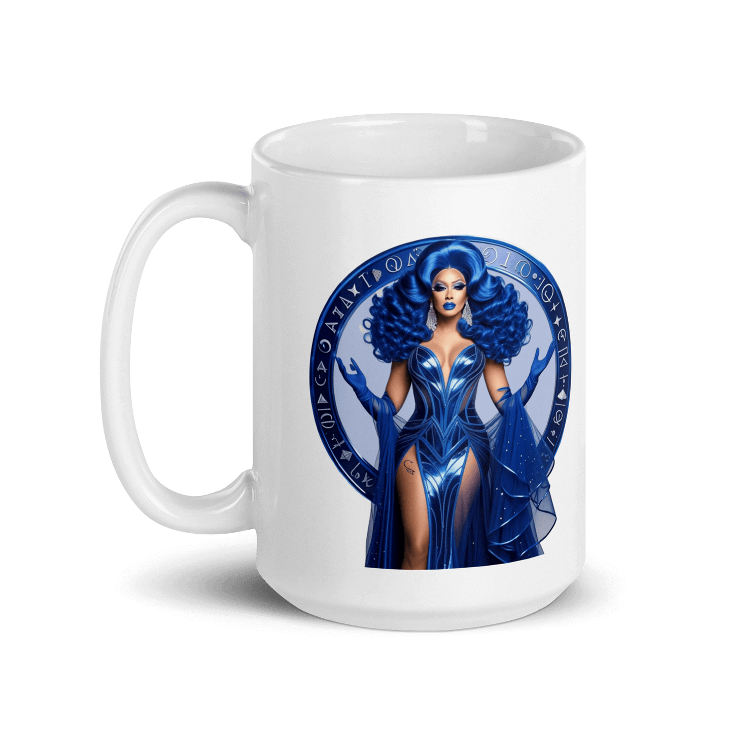Haus Of Zodiac Mug | Mystic Sting (Scorpio) with stunning blue design and character illustration