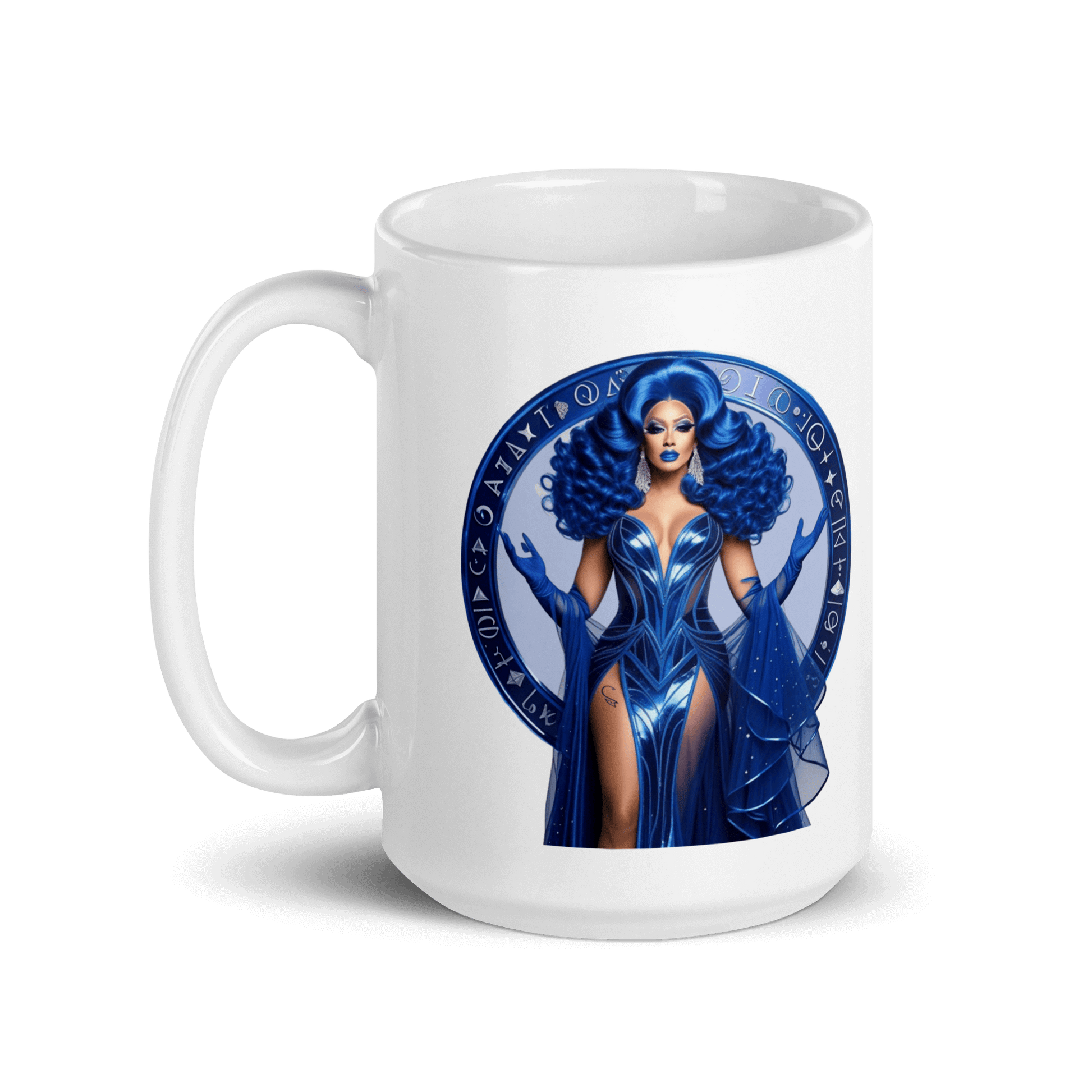 Haus Of Zodiac Mug | Mystic Sting (Scorpio) with stunning blue design and character illustration