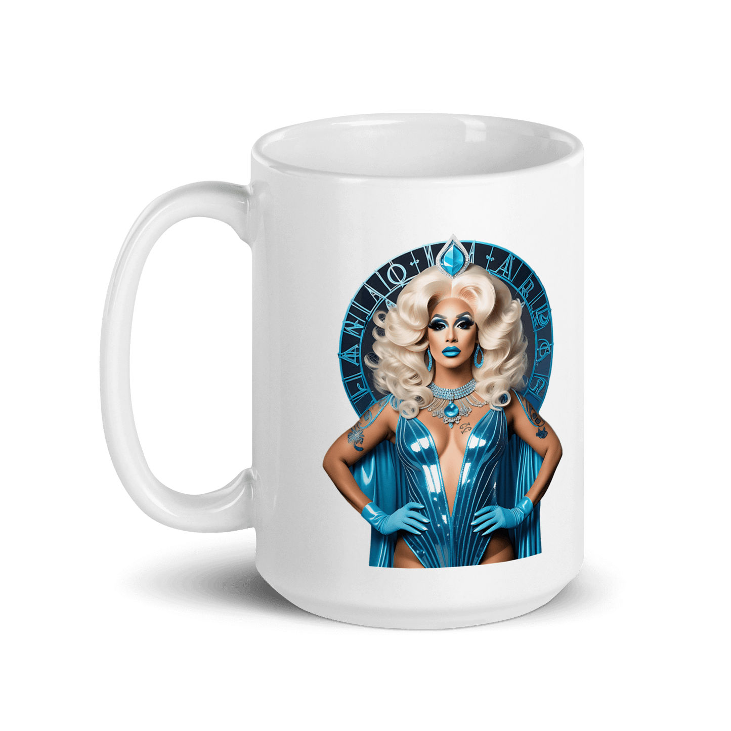 Haus Of Zodiac Mug | Oceania Dreams (Pisces) features a glamorous design with vibrant colors.