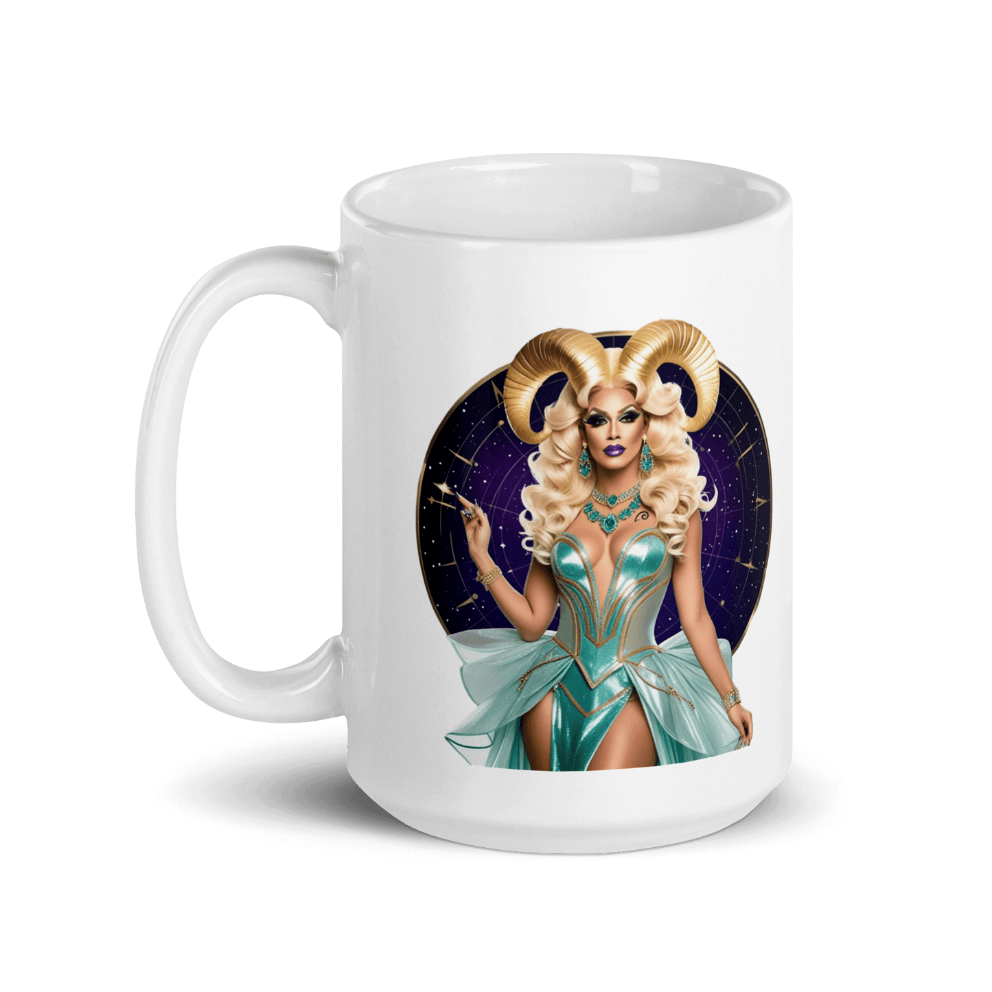 Haus Of Zodiac Mug | Ram-Pagous (Aries) featuring an elegant design with a zodiac theme.