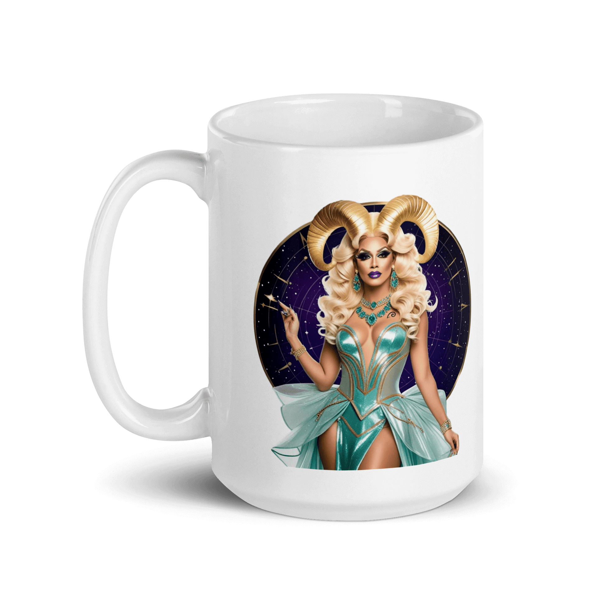 Haus Of Zodiac Mug | Ram-Pagous (Aries) featuring an elegant design with a zodiac theme.