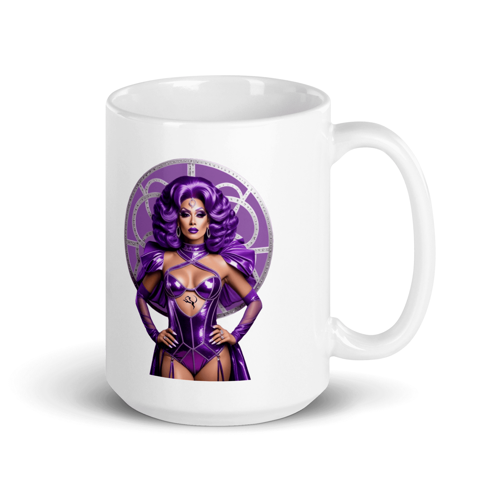 Haus Of Zodiac Mug | Leona Lux (Leo) featuring a stunning purple design with a glamorous character.