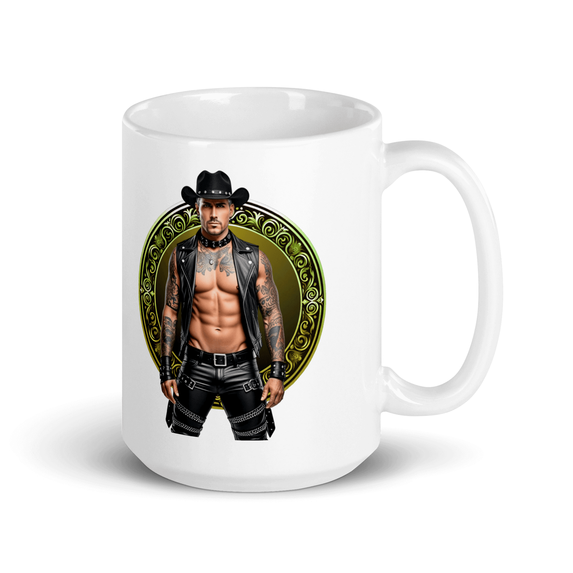 Haus Of Zodiac Mug | Leatherman Sterling (Capricorn) featuring a cowboy graphic on a glossy ceramic design.