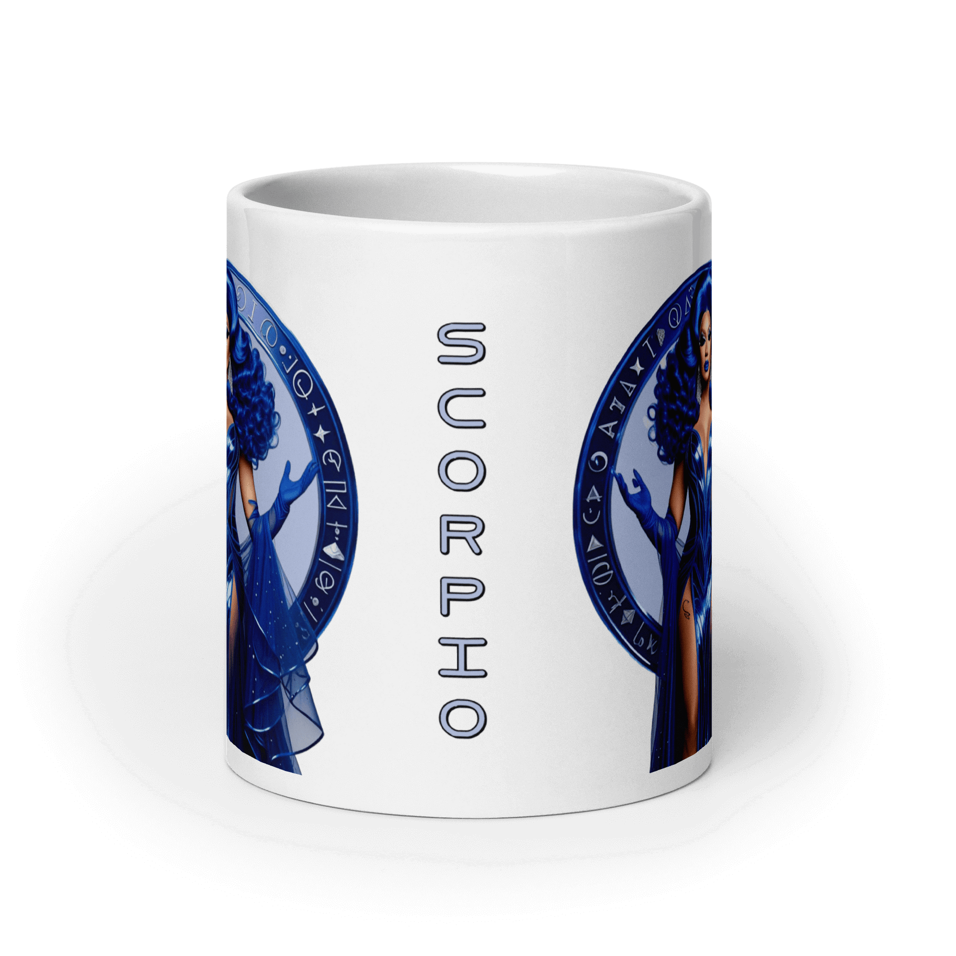 Haus Of Zodiac Mug | Mystic Sting (Scorpio) with Scorpio illustration and celestial design.