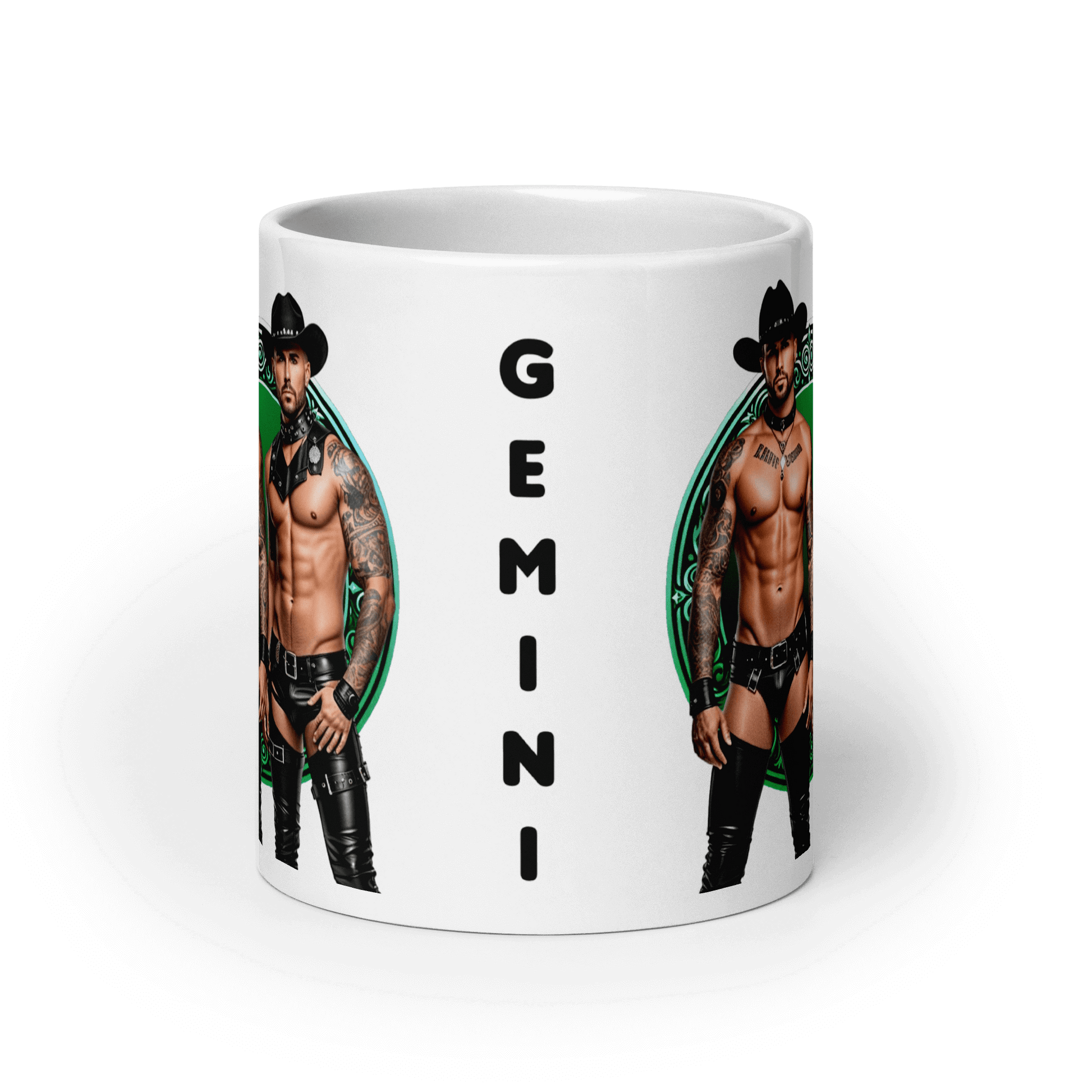 Haus Of Zodiac Mug | Leathermen Fin & Cade (Gemini) featuring a striking design and durable ceramic material.