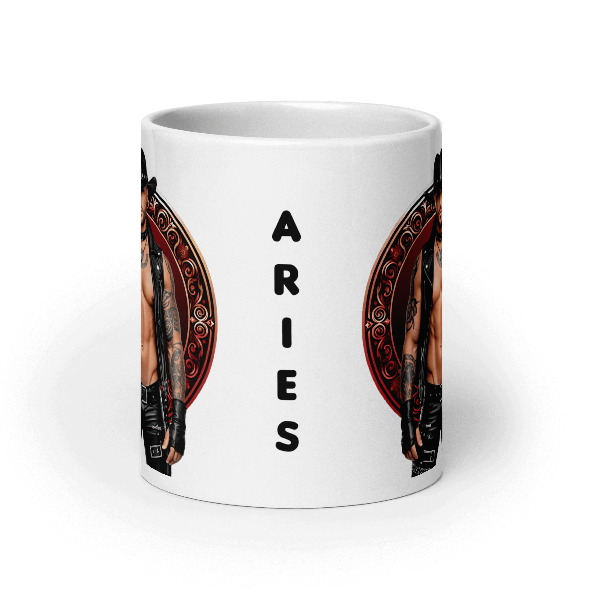 Haus Of Zodiac Mug | Leatherman Blaze (Aries) featuring bold Aries design and character illustration.